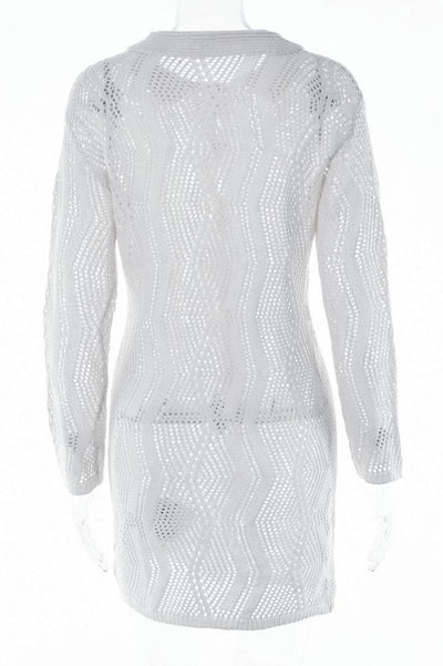 Ocean Chic - Häkel-Überwurf mit Knopfleiste