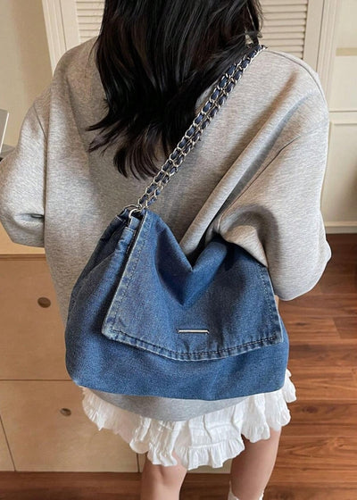 Metallische Kettentasche im urbanen Denim-Stil - Briseida
