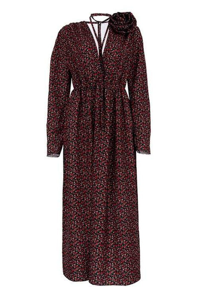 Bertha - Midikleid mit V-Ausschnitt und Blumen