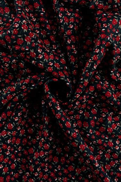 Bertha - Midikleid mit V-Ausschnitt und Blumen