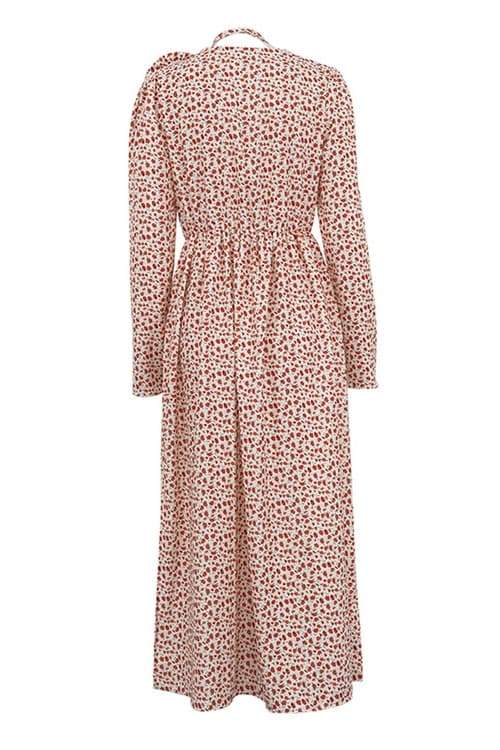 Bertha - Midikleid mit V-Ausschnitt und Blumen