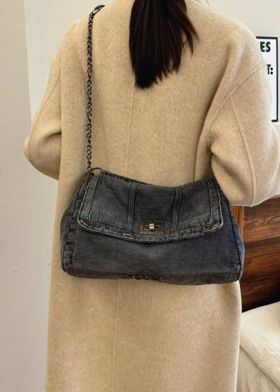 Metallische Kettentasche im urbanen Denim-Stil - Briseida