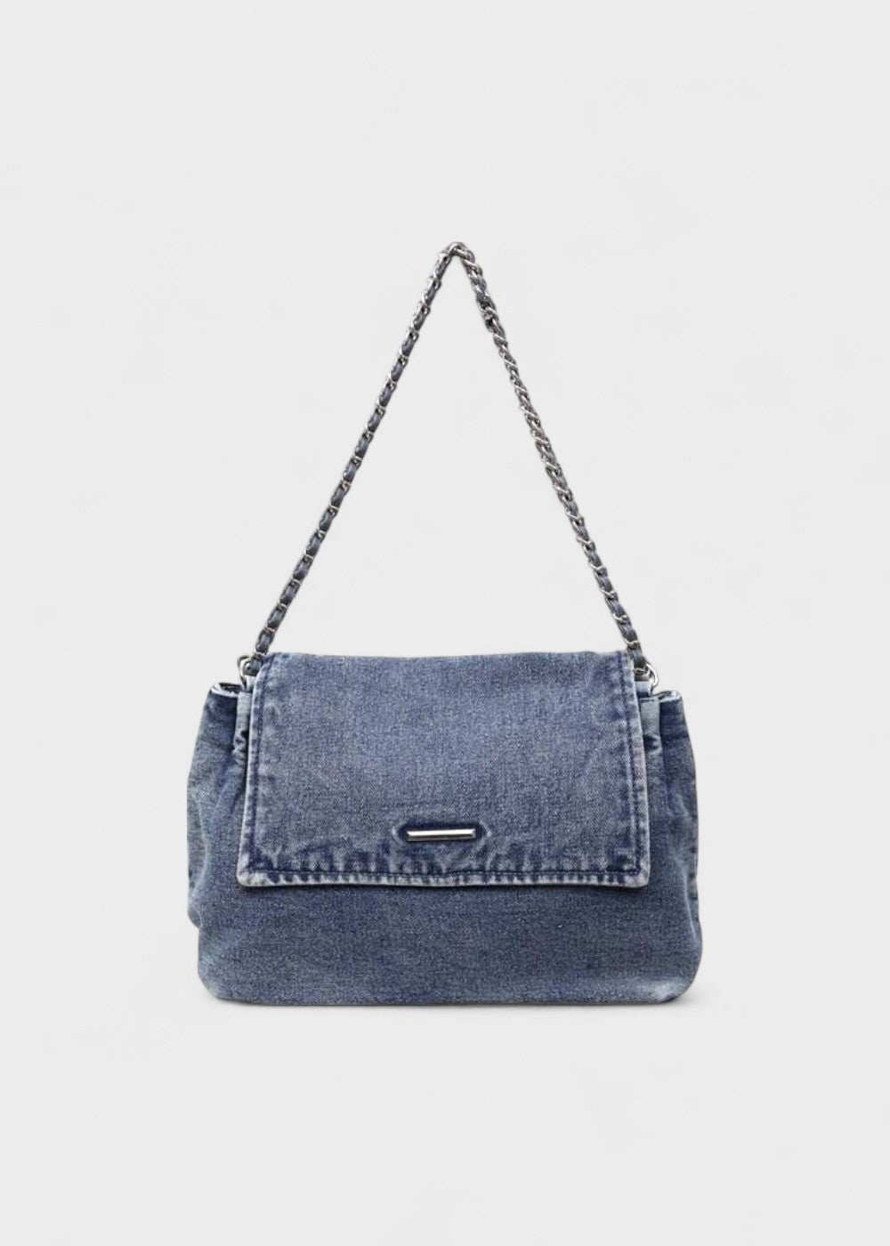Metallische Kettentasche im urbanen Denim-Stil - Briseida