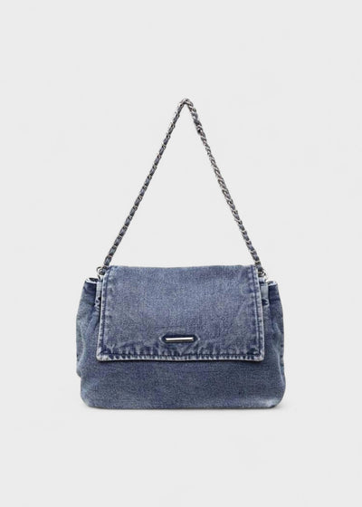 Metallische Kettentasche im urbanen Denim-Stil - Briseida