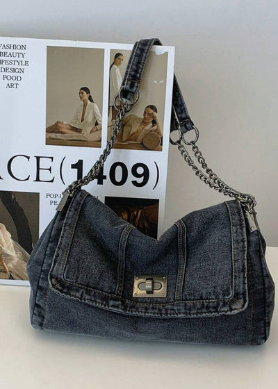 Metallische Kettentasche im urbanen Denim-Stil - Briseida