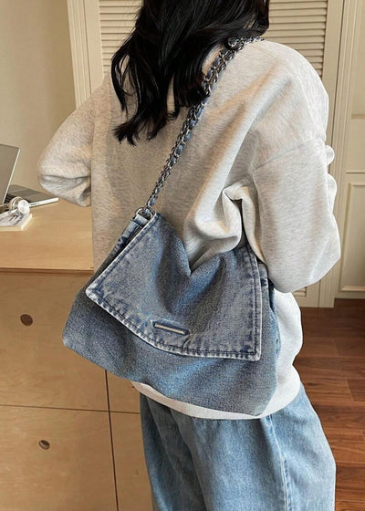 Metallische Kettentasche im urbanen Denim-Stil - Briseida