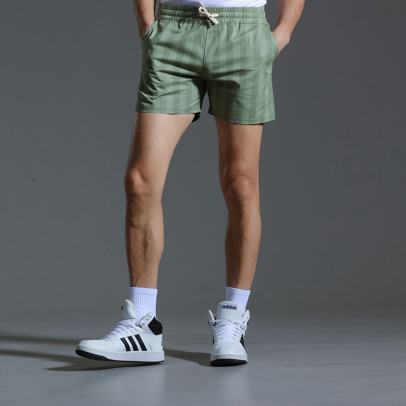 Herrenshorts aus Polyester mit vertikalen Streifen im sportlichen Stil - Julian
