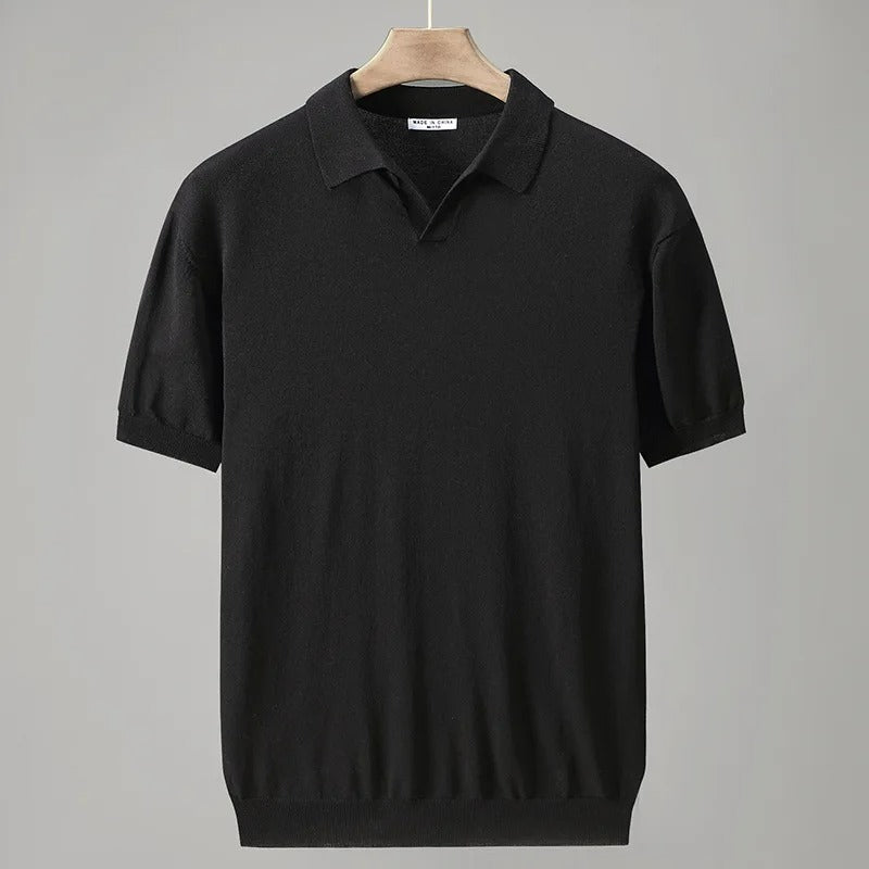 Anthon - Gestricktes Poloshirt