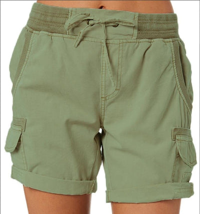 Lässige lockere Damen-Shorts mit hoher Taille