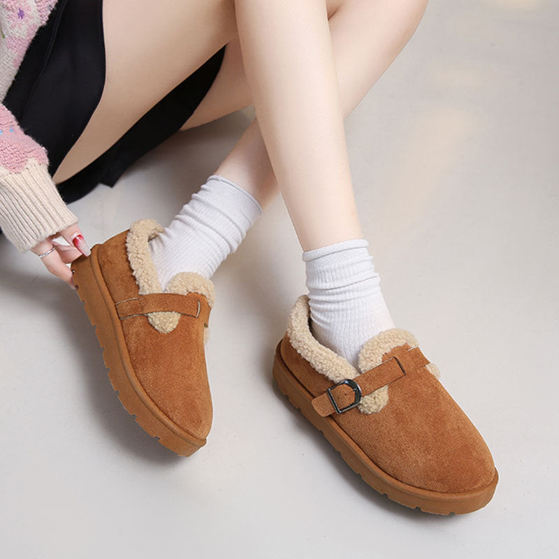 Damen-Winterclogs aus Wildleder mit verstellbarer Schnalle - Linnea