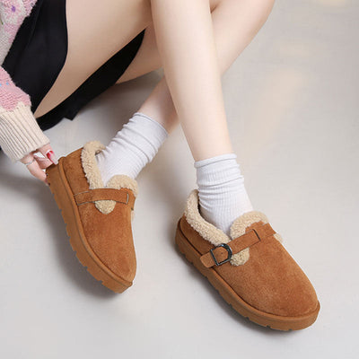 Damen-Winterclogs aus Wildleder mit verstellbarer Schnalle - Linnea