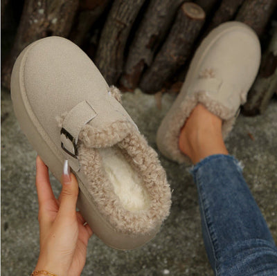 Damen Winterclogs mit Schnalle und Fellfutter - Sabine