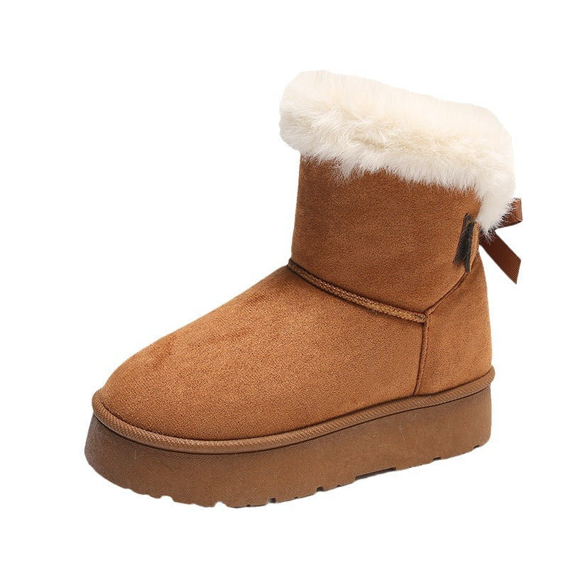 Damen-Winterstiefelette mit Schleife und Thermofutter - Bianka