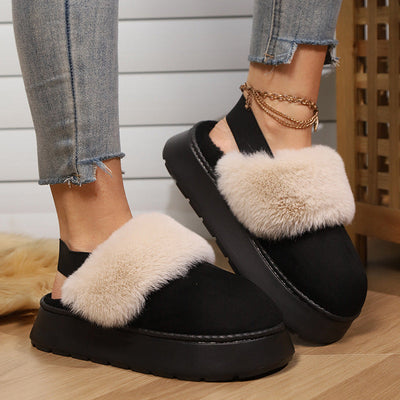 Damen Plateau Clogs mit Kunstfellfutter - Amaris