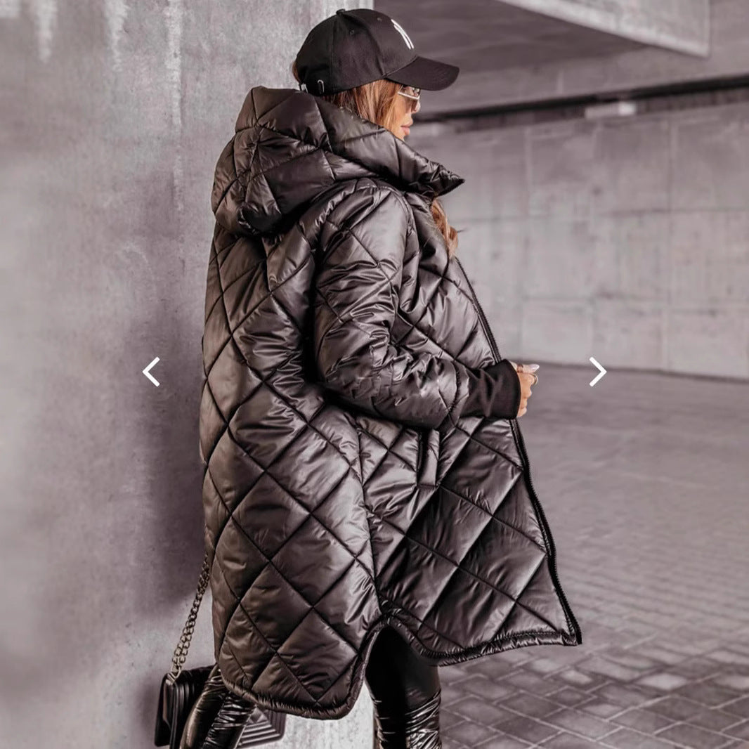 Lange Steppjacke mit urbanem Design - Levia
