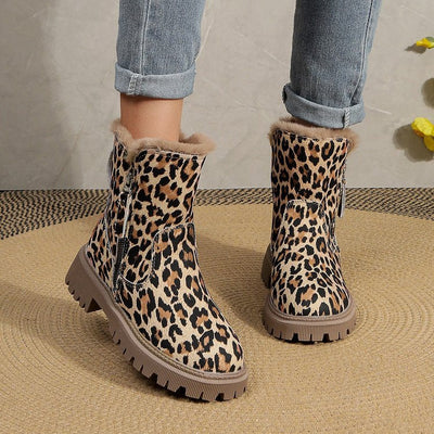 Damen Winterstiefel mit Tiermotiv und warmem Futter - Yuliana