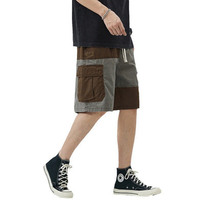 Herren-Shorts im geraden Stil mit Farbblock - Elias