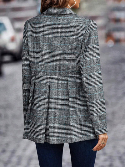 Gilda - Blazer mit geknöpftem Reverskragen aus Plaid