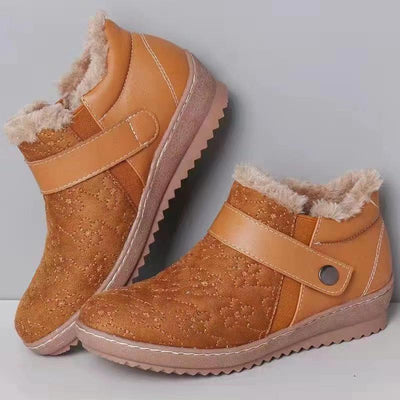 Winterstiefeletten für Damen mit Fellfutter und verstellbarem Verschluss - Zayda