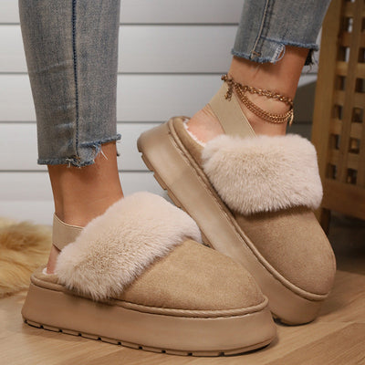 Damen Plateau Clogs mit Kunstfellfutter - Amaris