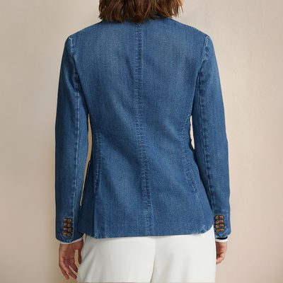 Bely - Doppelreihiger Denim-Blazer