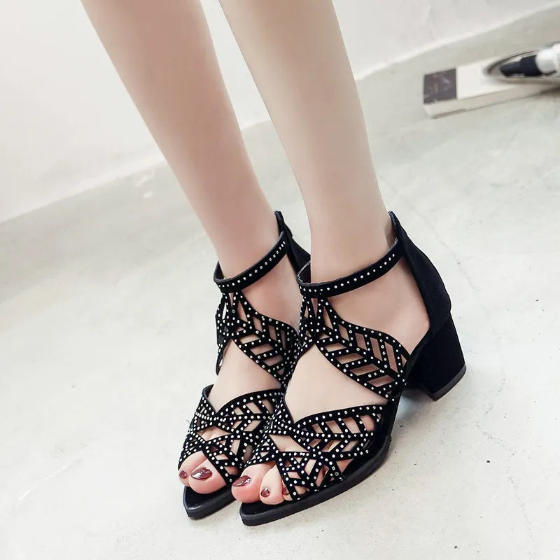 Zephyra - Sandalen mit Boho-Blockabsatz