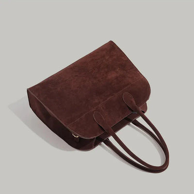 Damen-Umhängetasche aus Wildleder im Retro-Look - Emilia