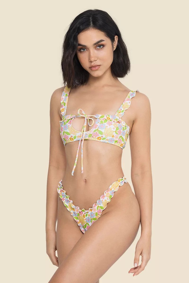 Ocean Chic - Bedruckter Schnürbikini