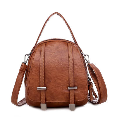 Damen Umhängetasche kompaktes Design Leder Vintage-Stil - Miranda