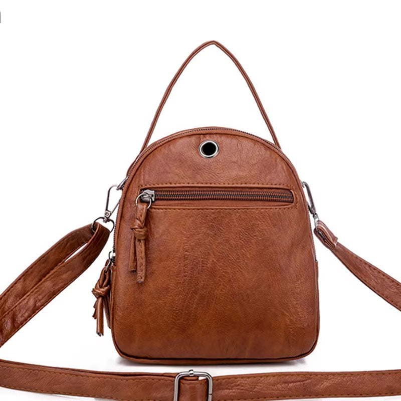 Damen Umhängetasche kompaktes Design Leder Vintage-Stil - Miranda