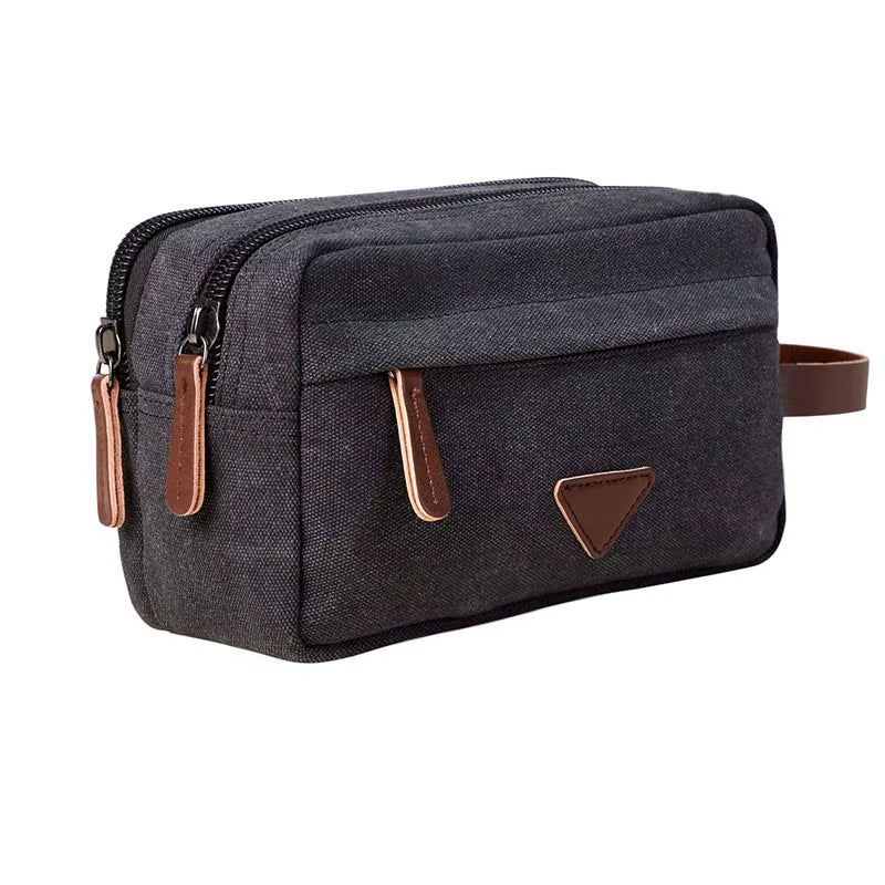 Unisex-Toilettenbeutel aus wasserdichtem Canvas mit Doppelfach - Bruno