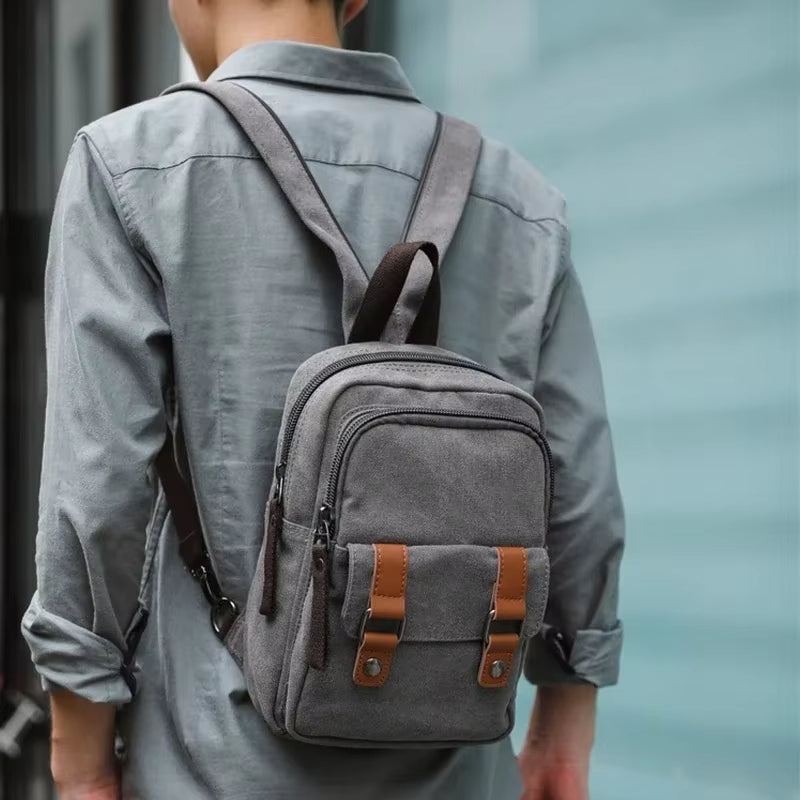 Unisex-Rucksack mit mehreren Taschen im Vintage-Stil - Axel