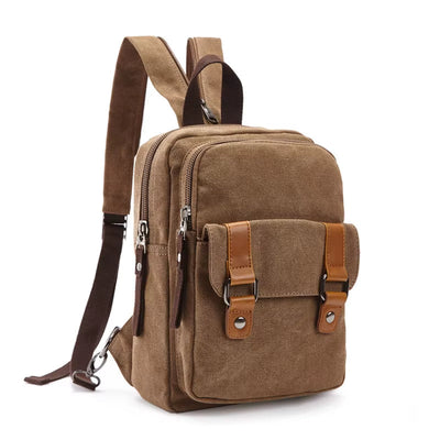 Unisex-Rucksack mit mehreren Taschen im Vintage-Stil - Axel