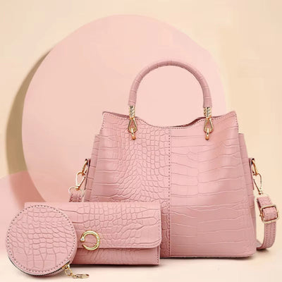 Frau Handtasche Krokodil Design 3 Stück - Valentina