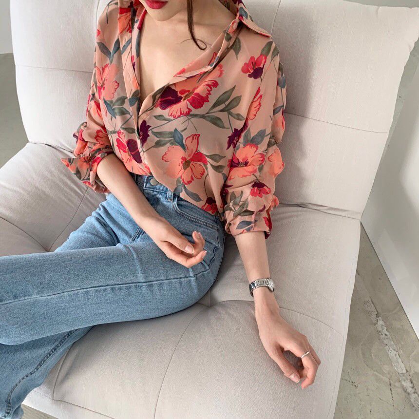 LANA - Bluse mit Blumenmuster