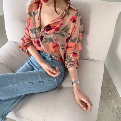 LANA - Bluse mit Blumenmuster