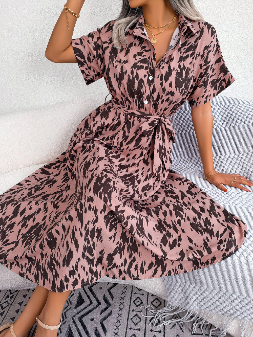 Leonie - Kleid im Leoparden Look