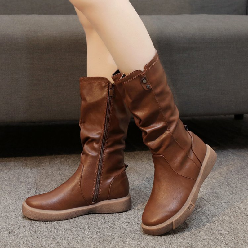 Kiara - Gepolsterte Leder-Winterstiefel 100% wasserdicht