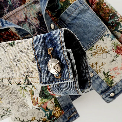 Totêm - Geblümte Denim-Jacke