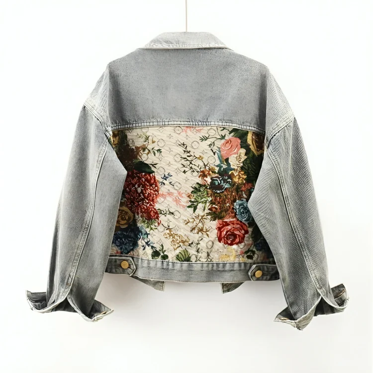 Totêm - Geblümte Denim-Jacke