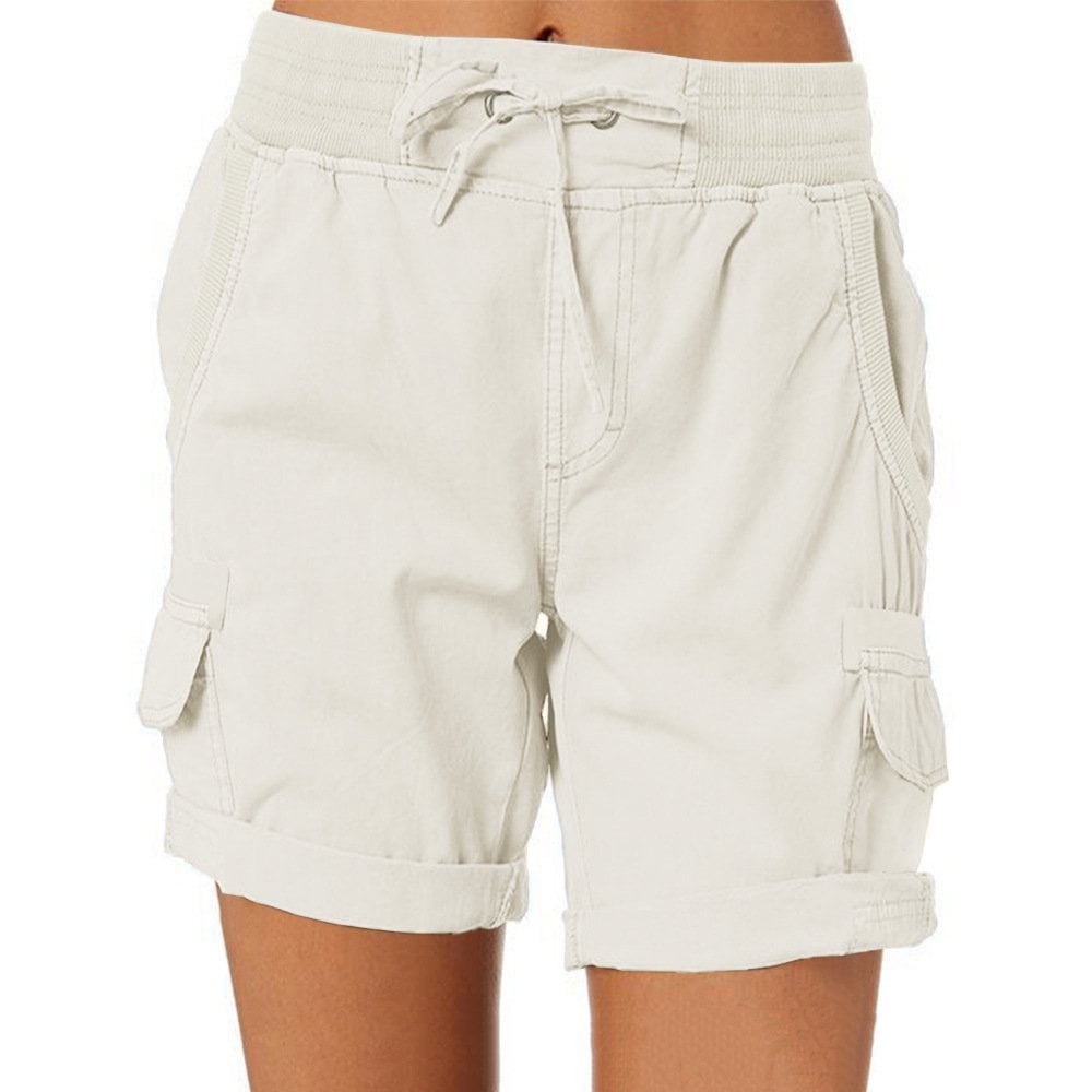 Lässige lockere Damen-Shorts mit hoher Taille
