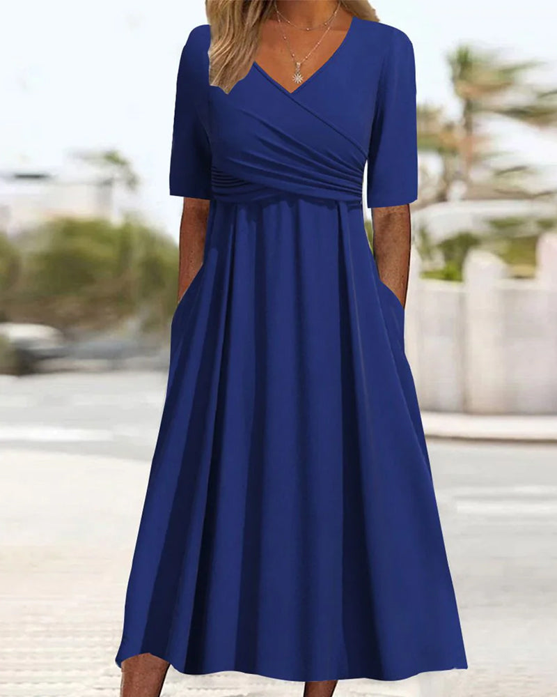 Pien - Kurzärmeliges Crossover-Kleid