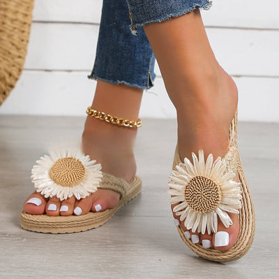 Rita - Neue flache Leinenschuhe mit Blumenmuster für Frauen