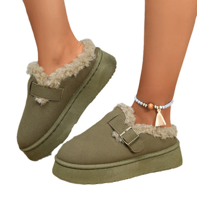 Damen Winterclogs mit Schnalle und Fellfutter - Sabine