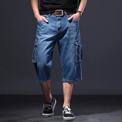 Herren-Denim-Shorts im Cargo-Stil mit mehreren Taschen - Damien