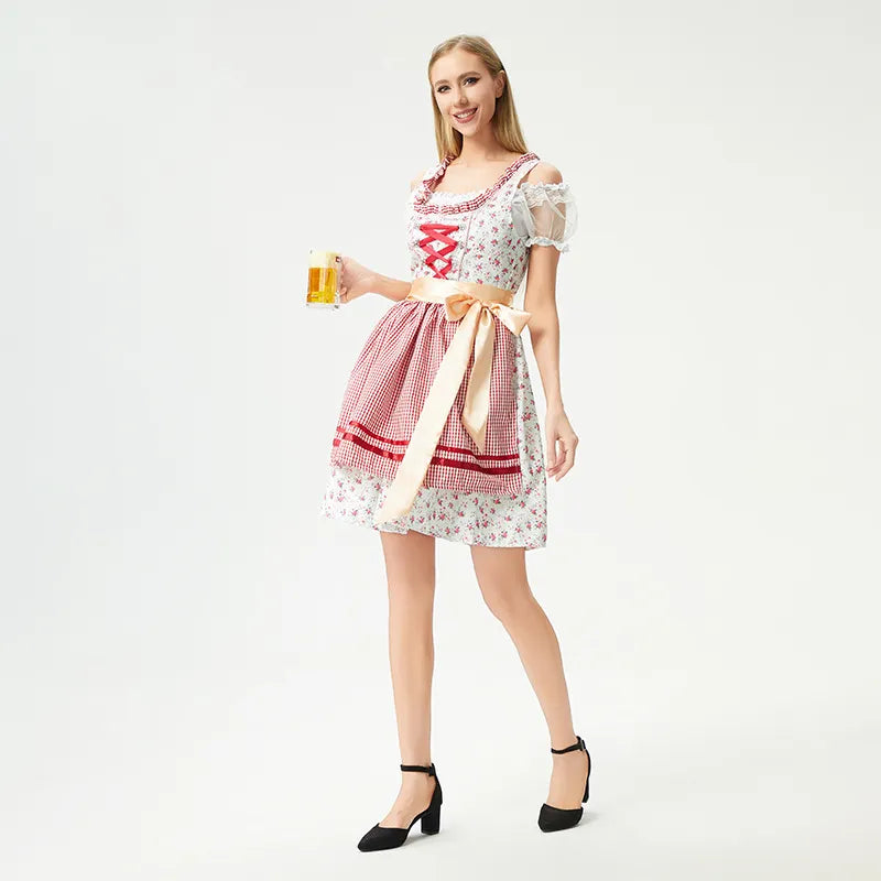 Damen Kurzes Oktoberfest Dirndl Kleid - Amy