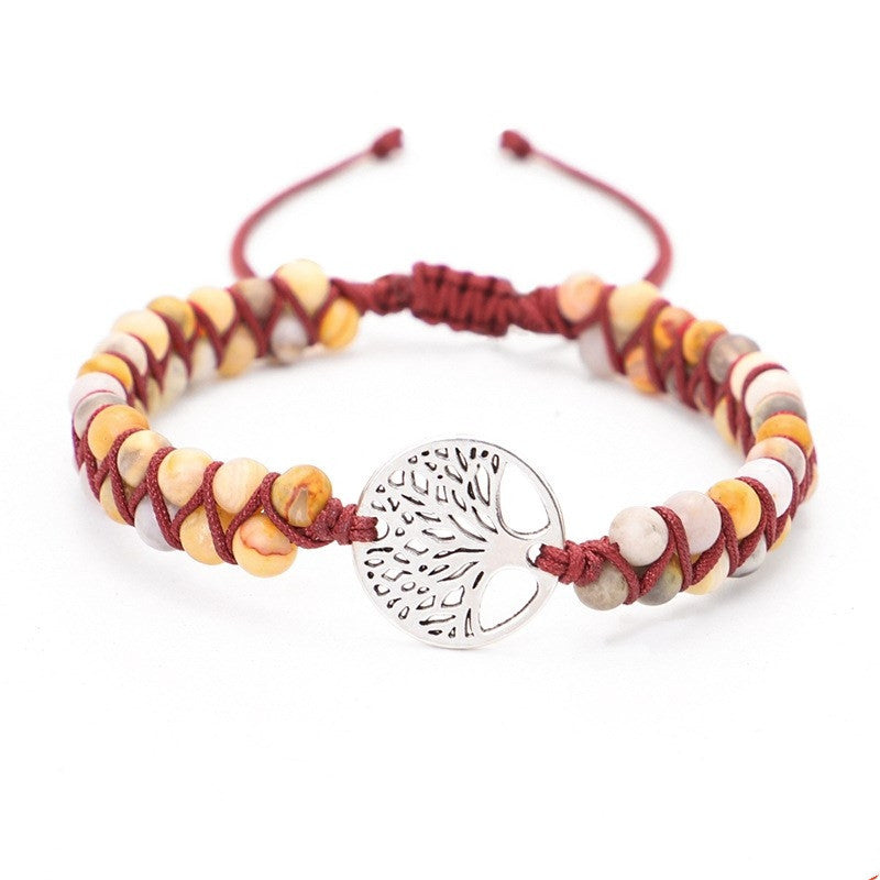 Yoga-Armband mit gewebtem Lebensbaum-Charme