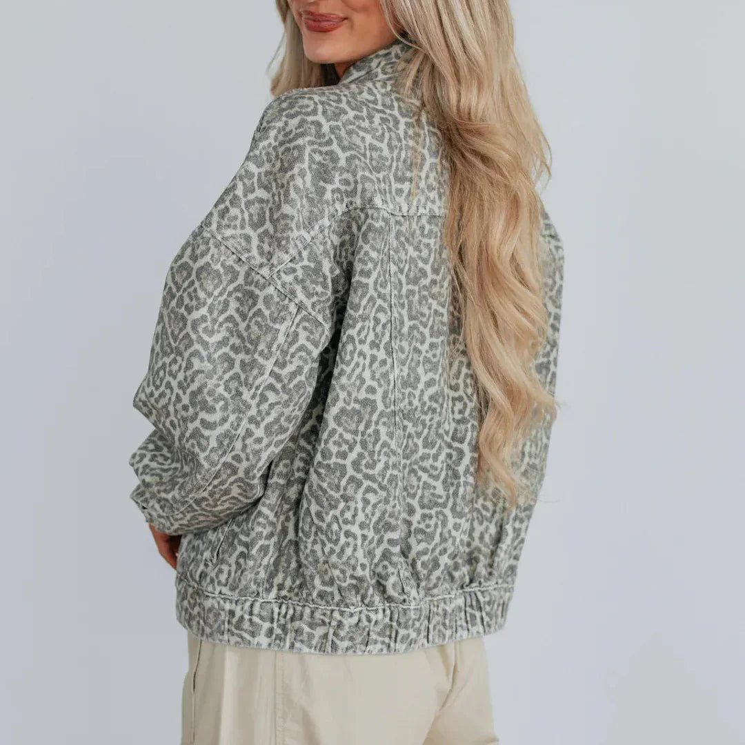 Damen-Jeansjacke mit Tiermotiv - Livaine