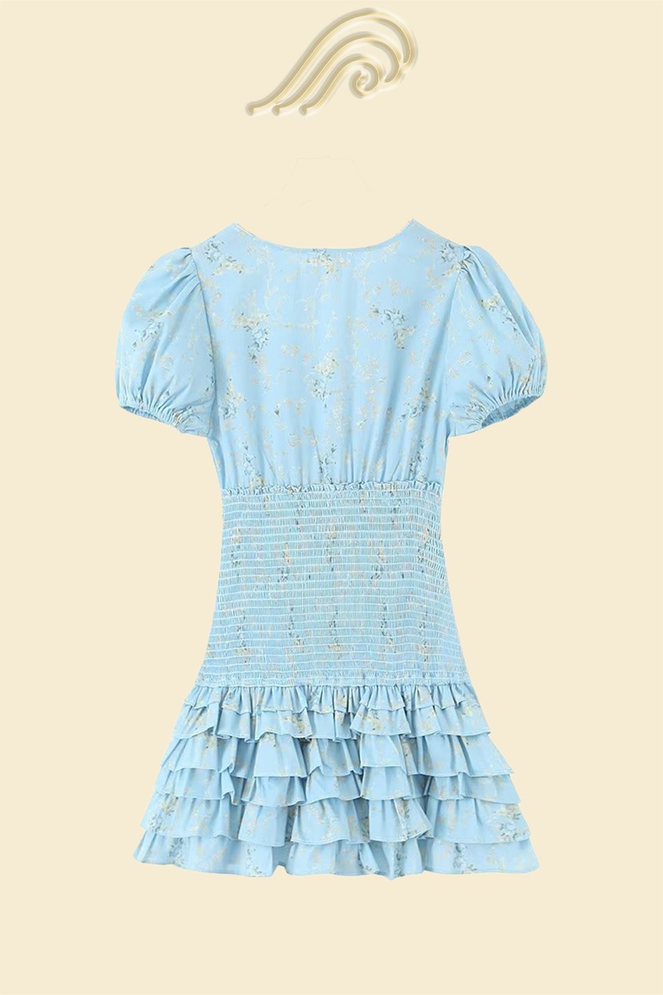 Ida - bedrucktes Gestuftes Minikleid