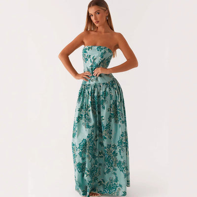 Bedrucktes langes Kleid Frauen - Selene